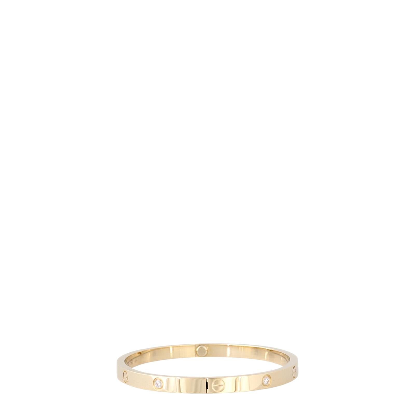 Cartier Small Love 18k Yellow Gold 6 Diamond Bracelet_IMG_4517.jpg