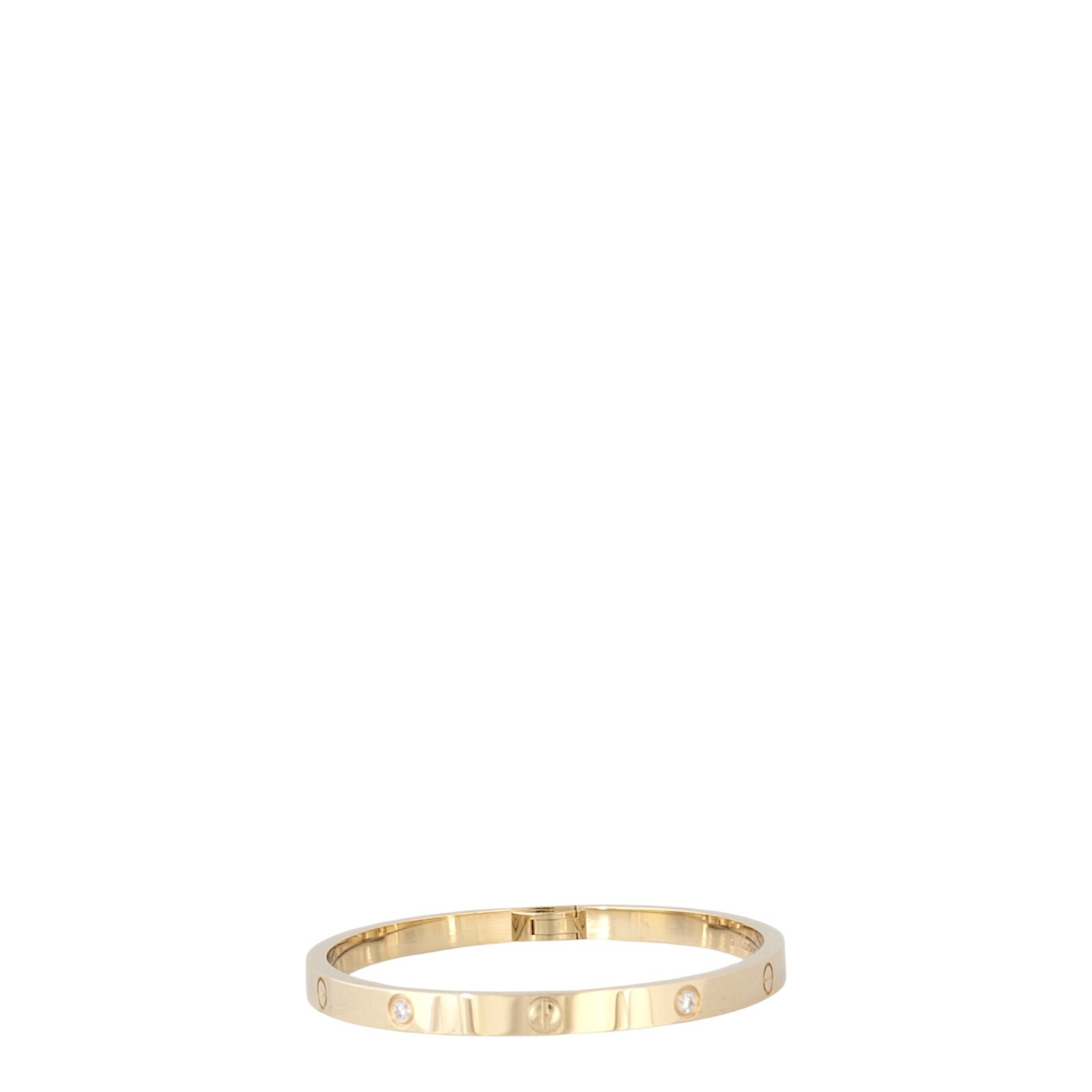 Cartier Small Love 18k Yellow Gold 6 Diamond Bracelet_IMG_4520.jpg