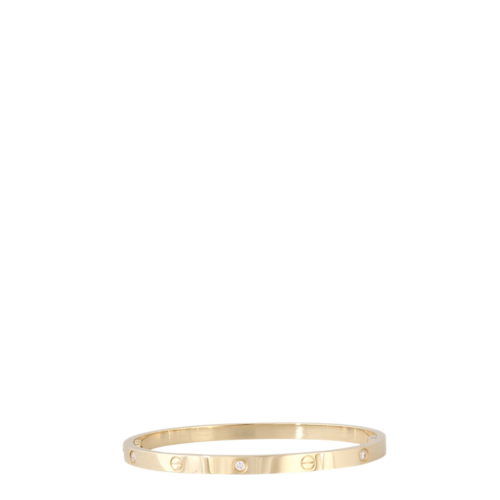 Cartier Small Love 18k Yellow Gold 6 Diamond Bracelet_IMG_4525.jpg