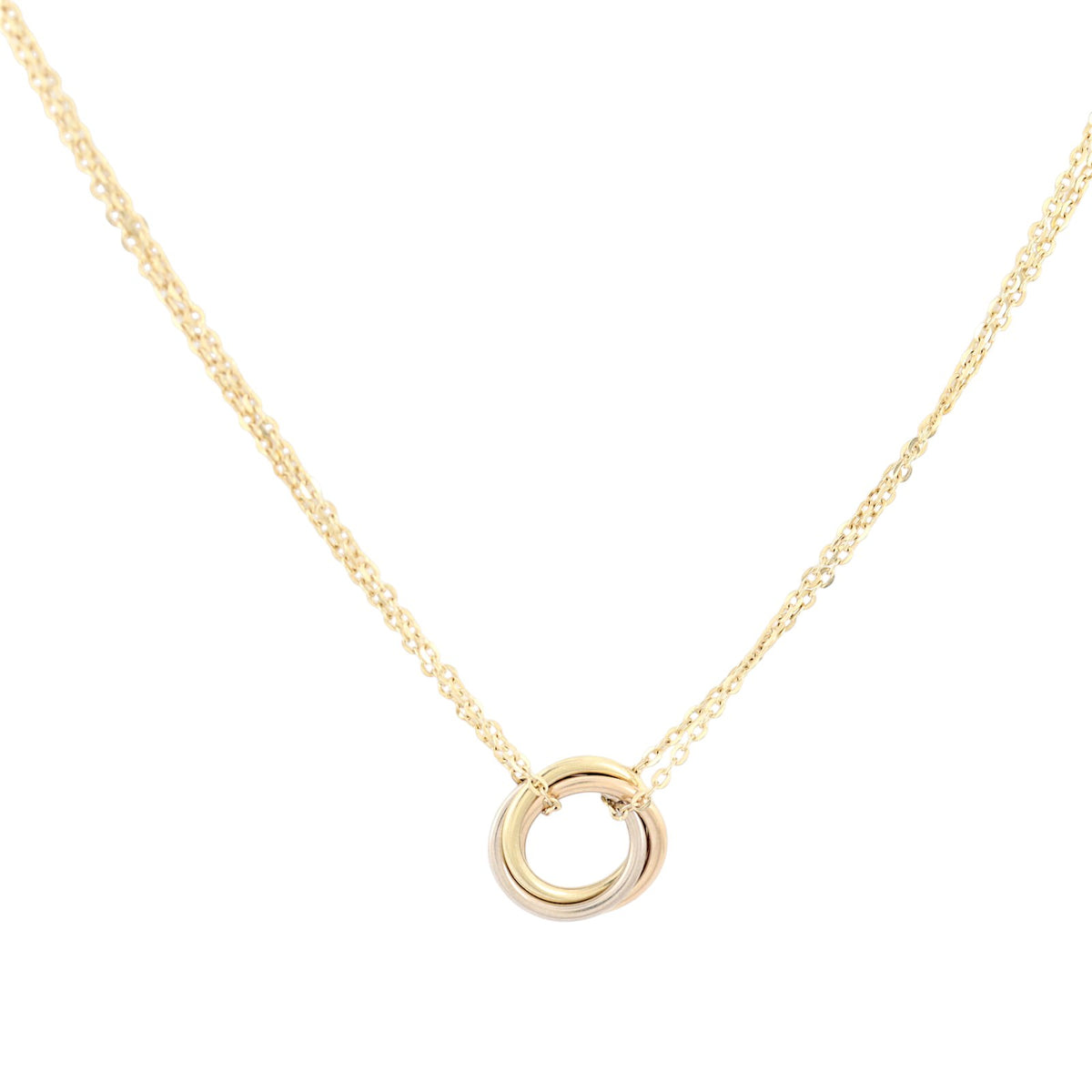 Cartier Trinity 18k Yellow, White & Rose Gold Necklace MiniIMG_9183.jpg