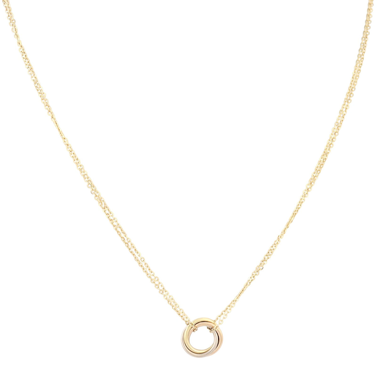 Cartier Trinity 18k Yellow, White & Rose Gold Necklace MiniIMG_9189.jpg