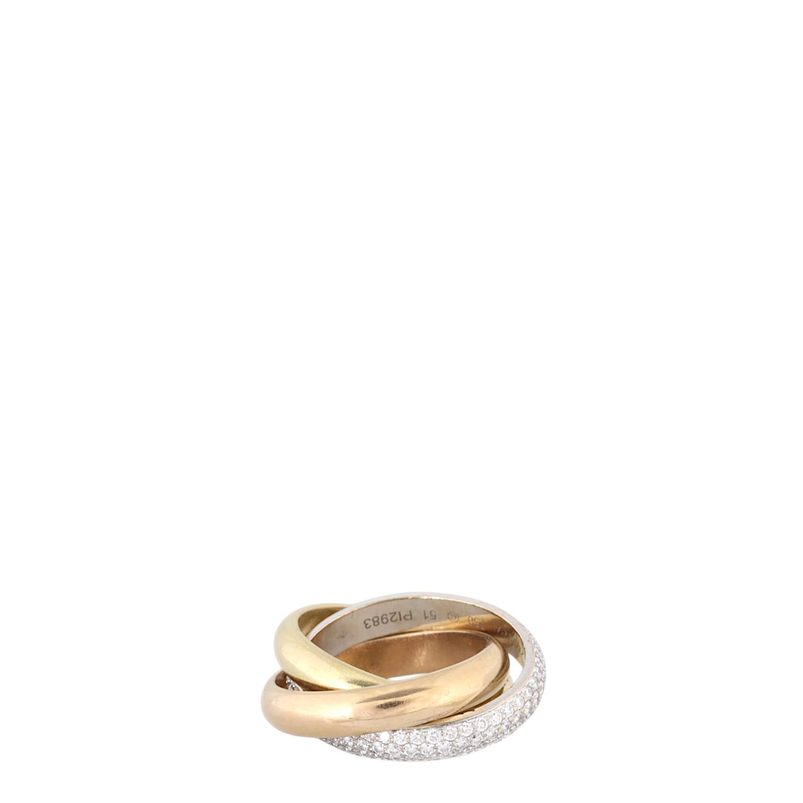 Cartier Trinity Ring Classic Half Paved Diamond 18k White, Rose & Yellow Gold_IMG_0051.jpg