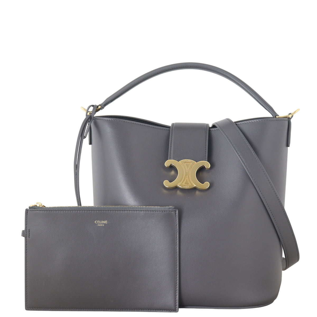 Celine Louise Triomphe Bucket Bag Small_IMG_2186.jpeg