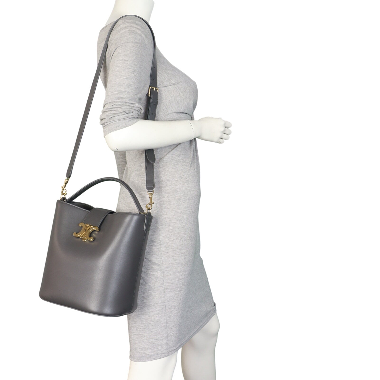 Celine Louise Triomphe Bucket Bag Small_IMG_2236.jpeg