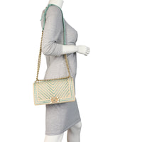 Chanel Boy Old Medium By The Sea Raffia_IMG_6170.jpeg