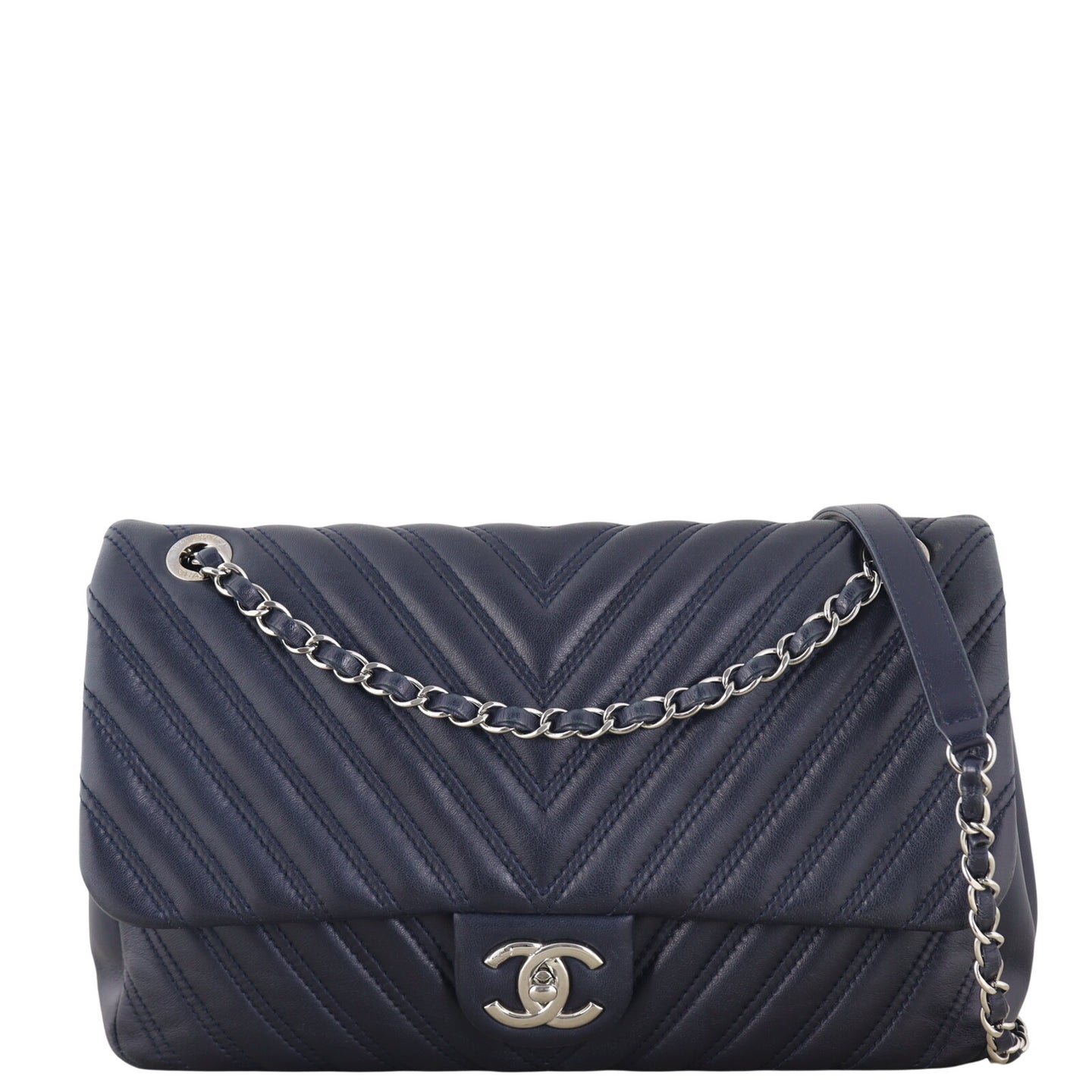 Chanel Chevron Double Stitch Single Flap Jumbo_IMG_1829.jpeg