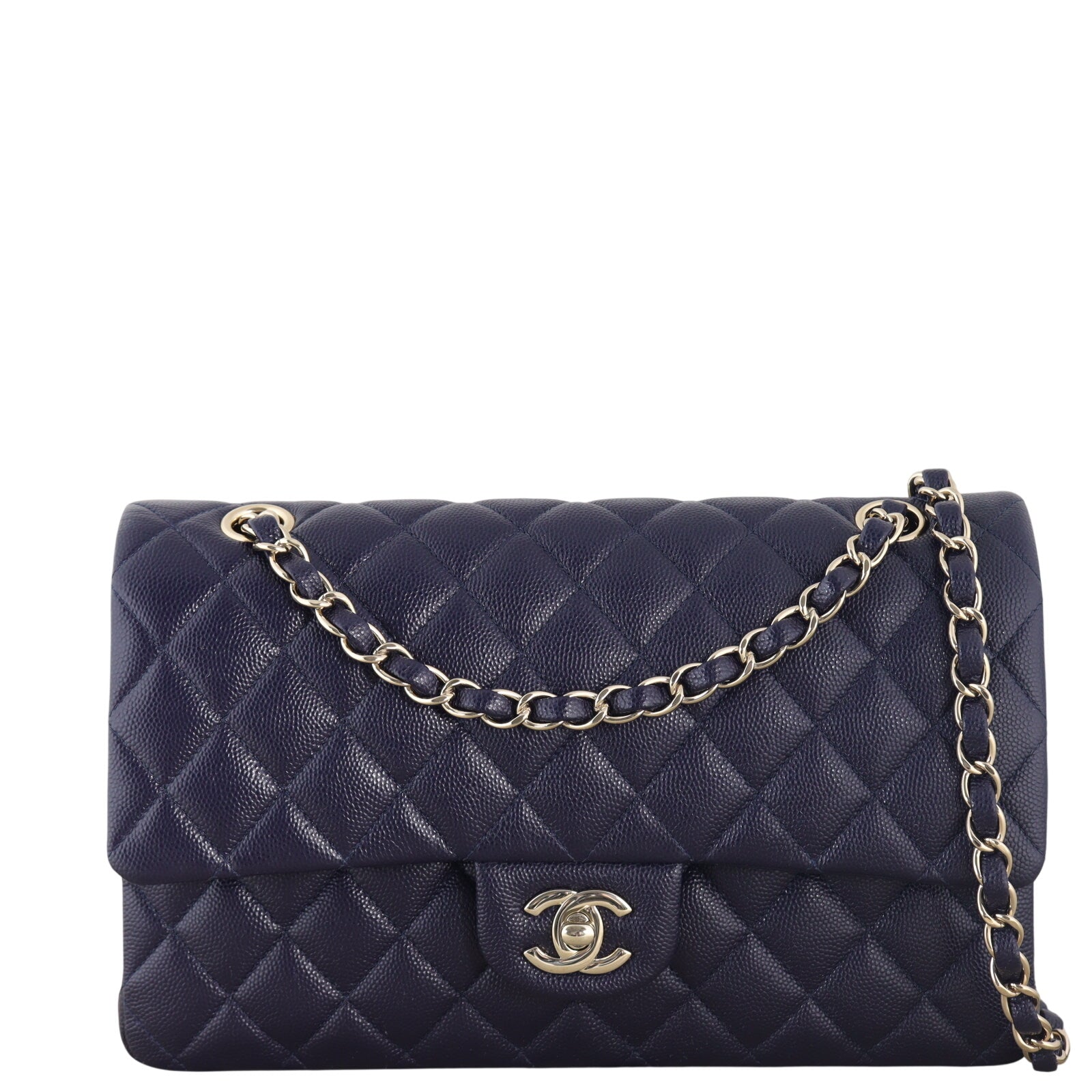 Chanel Classic Double Flap Medium Caviar (navy)_IMG_6229.jpeg