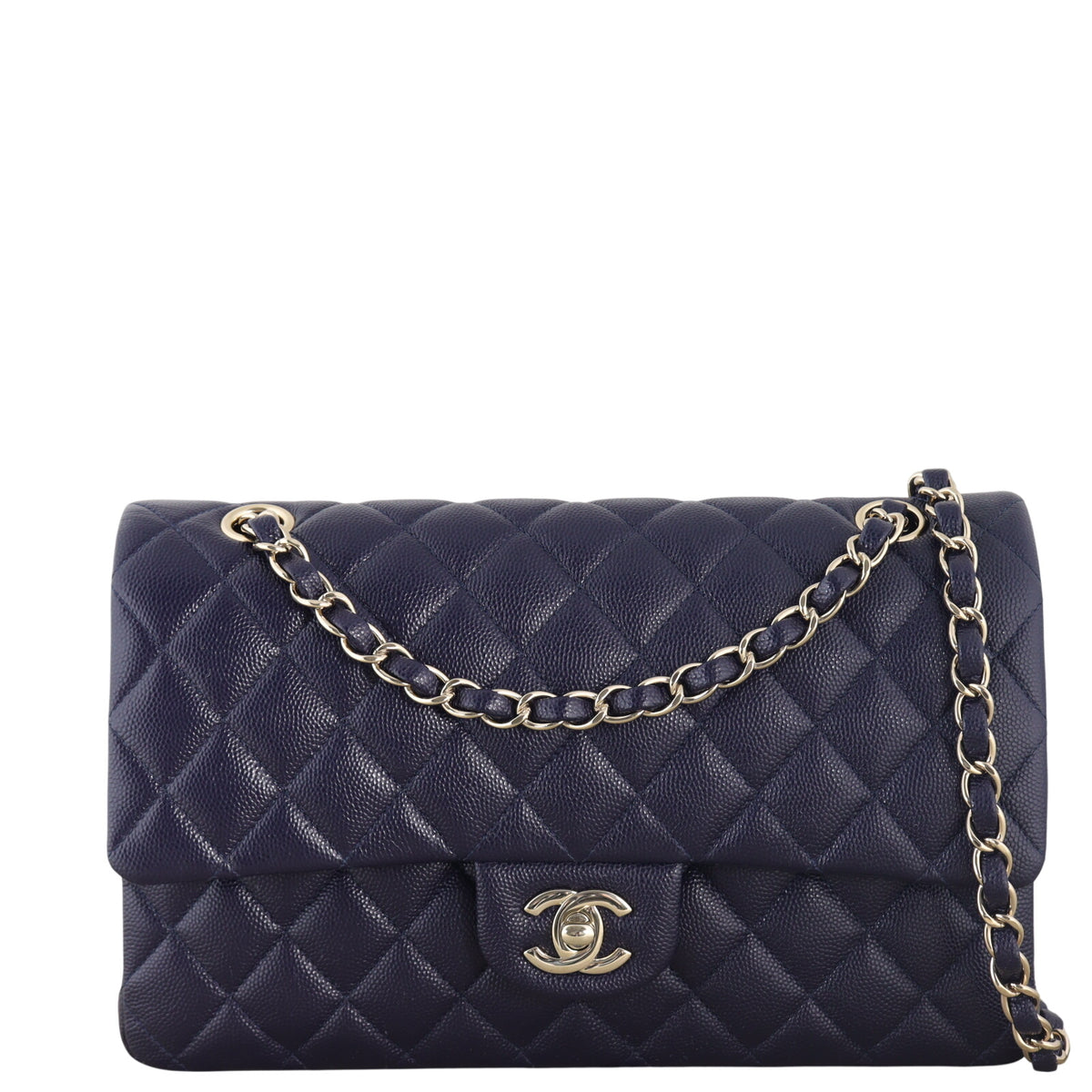 Chanel Classic Double Flap Medium Caviar (navy)_IMG_6229.jpeg
