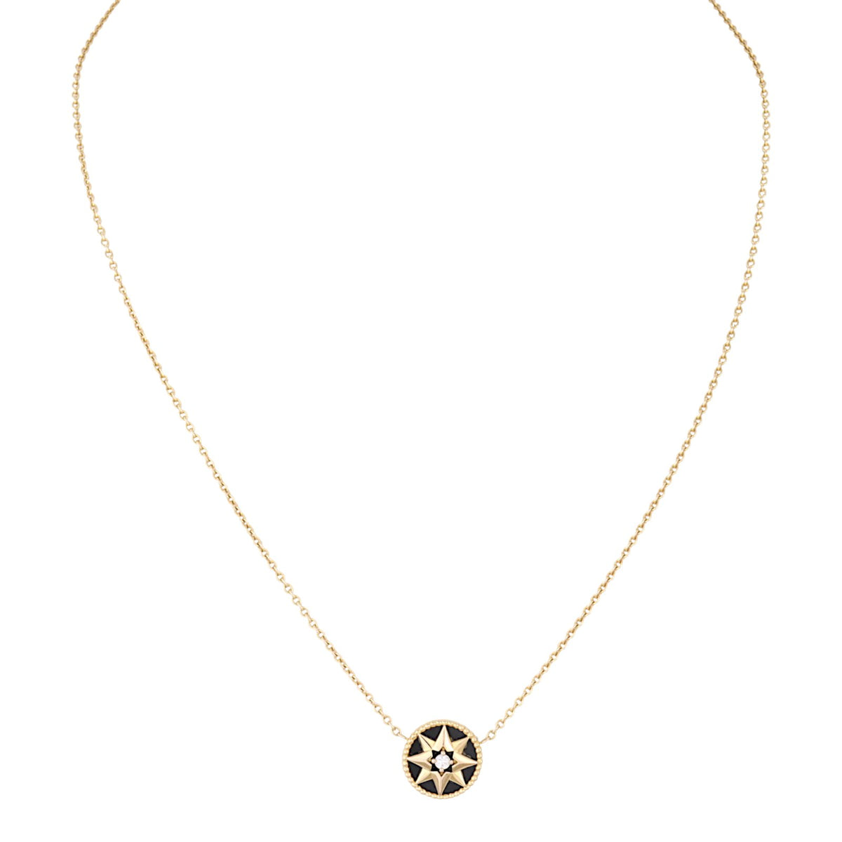 Dior Rose Des Vents Diamond Onyx 18k Rose Gold Necklace_IMG_5413.jpg