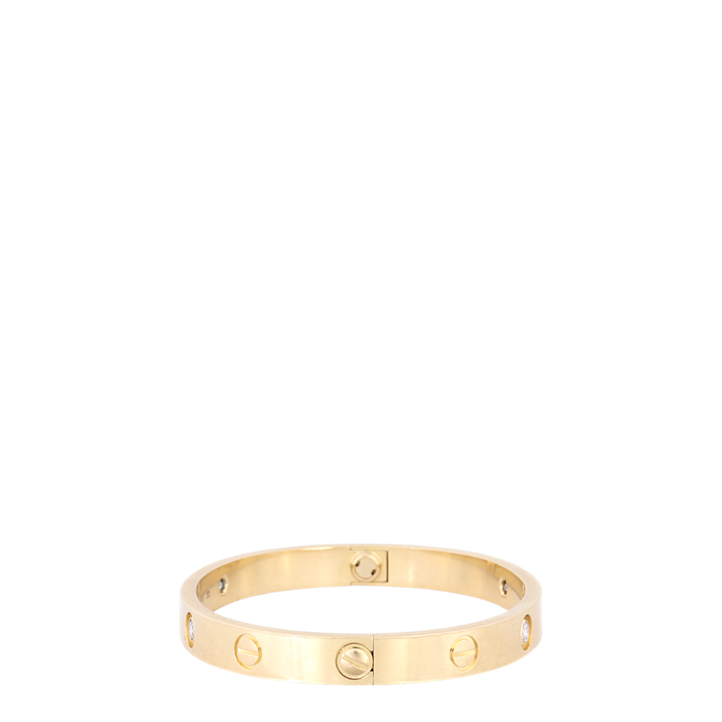 Cartier Classic Love 18k Yellow Gold 4 Diamond Bracelet