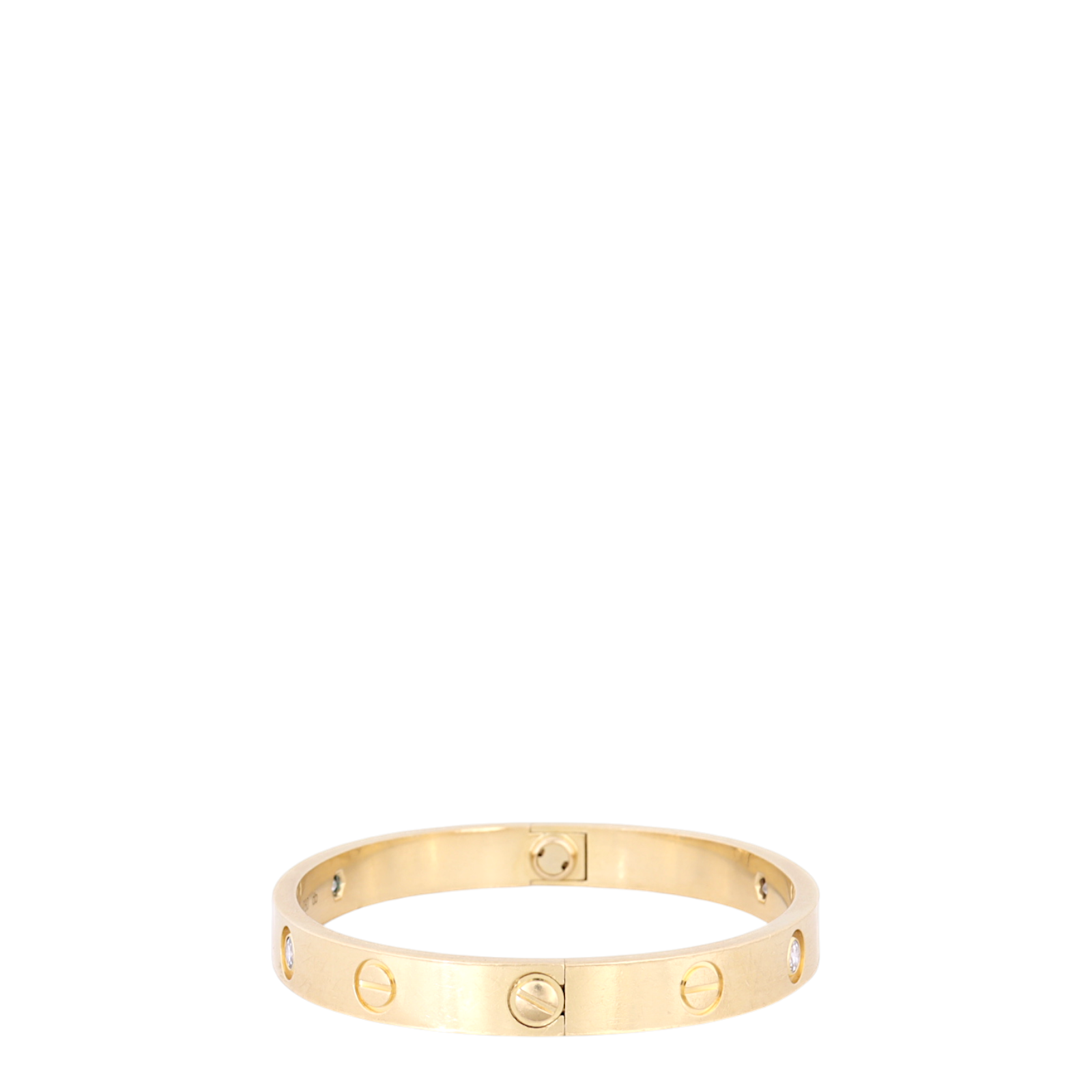 Cartier Classic Love 18k Yellow Gold 4 Diamond Bracelet
