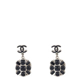 Chanel CC Enamel Drop Earrings