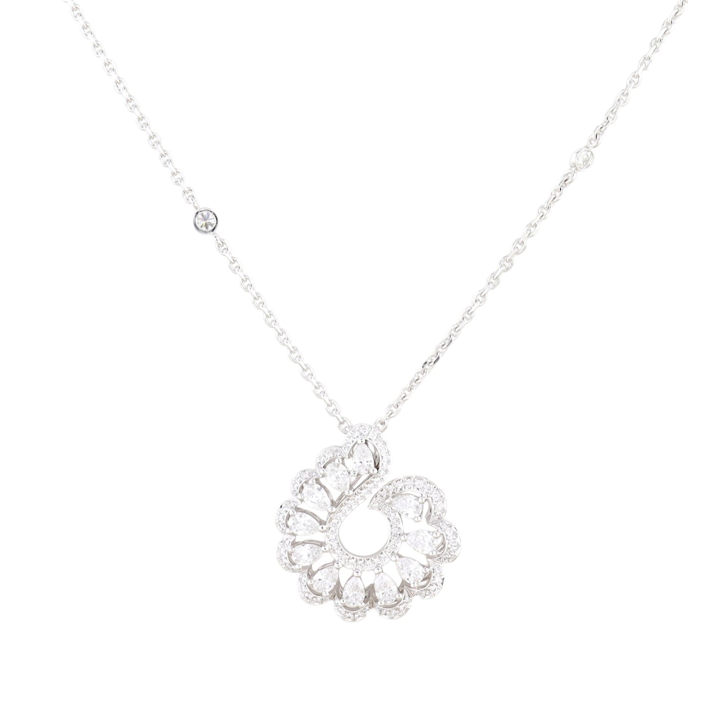 Chopard Precious Lace Vague Diamond 18k White Gold Necklace