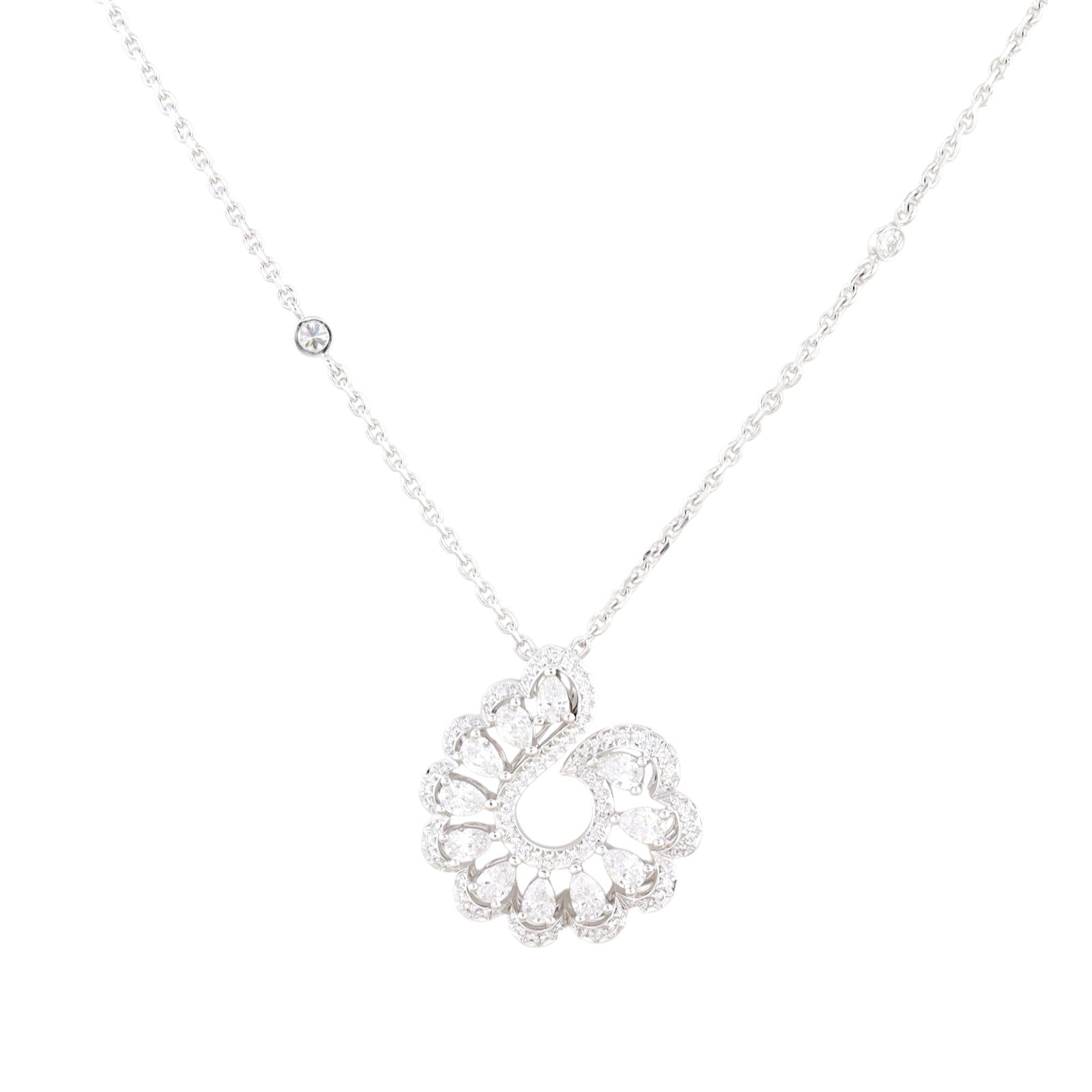 Chopard Precious Lace Vague Diamond 18k White Gold Necklace