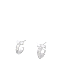 Tiffany & Co T1 Diamond 18k White Gold Hoop Earrings