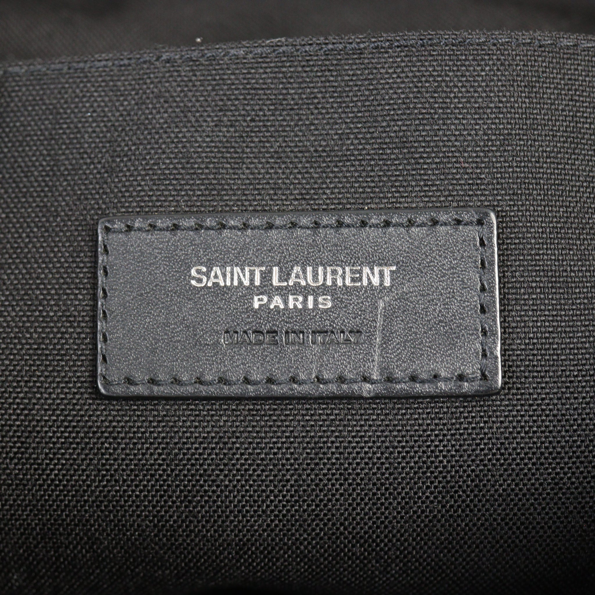 Saint Laurent Noe Canvas Multi Patch Backpack
