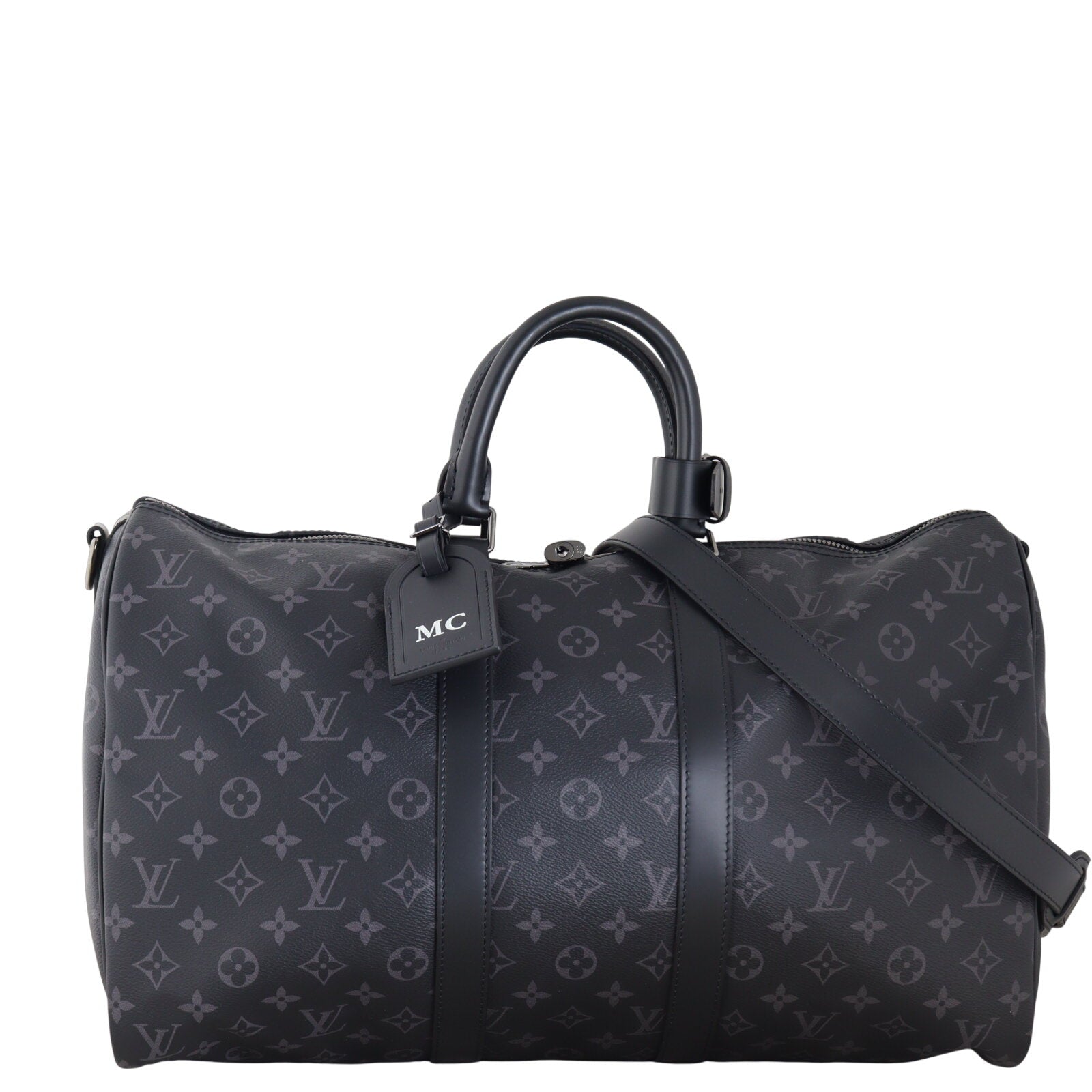 Louis Vuitton Keepall 45 Bandouliere Monogram Eclipse (hot stamped)_IMG_2054.jpeg