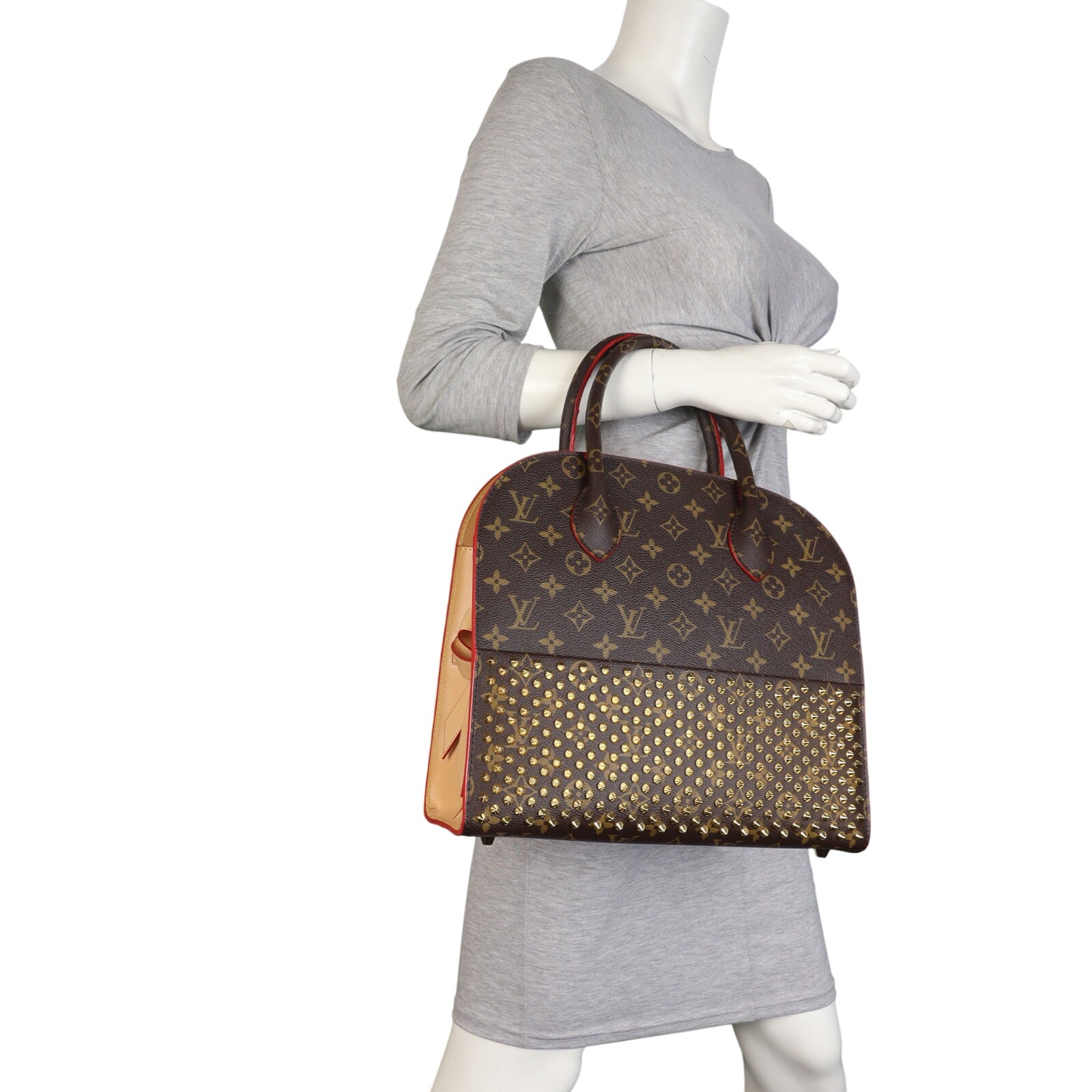 Louis Vuitton x Louboutin Calf Hair Studded Monogram Tote_IMG_7661.jpeg