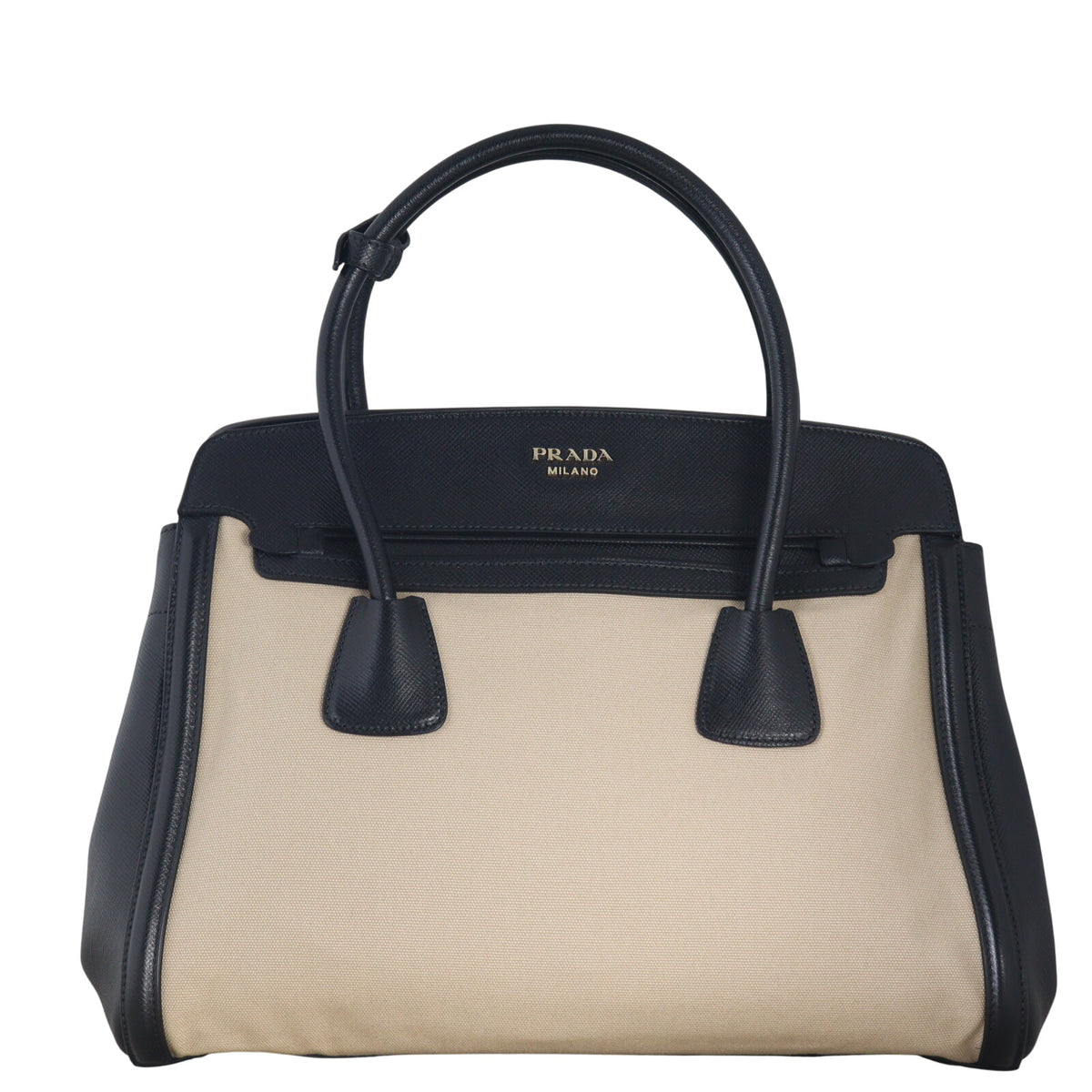 Prada Saffiano and Canvas Top Handle Tote_IMG_6887.jpeg