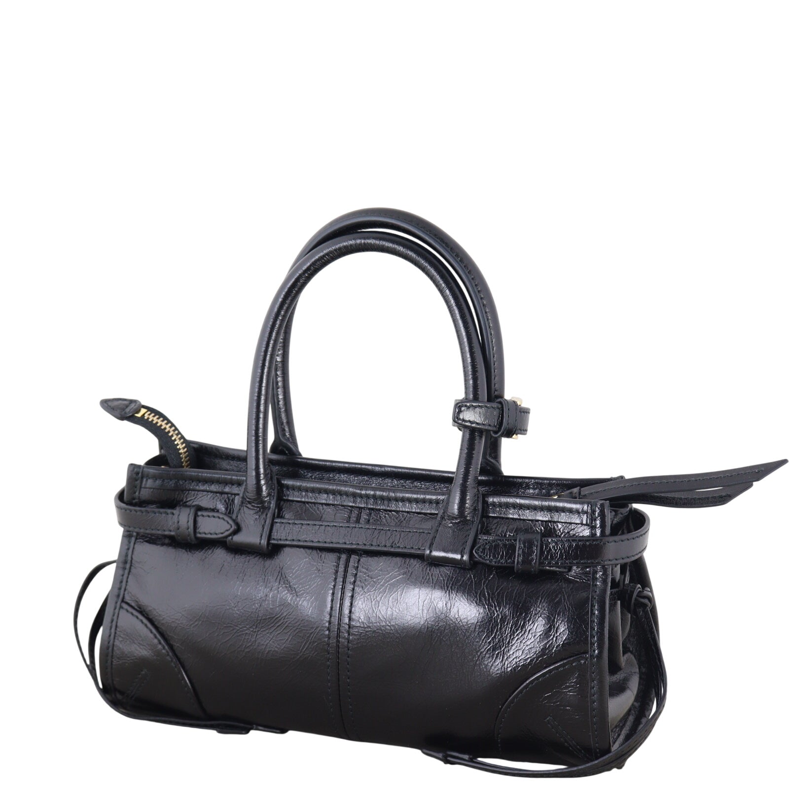 Prada Vitello Shine Bonnie Shoulder Bag Mini (black)_IMG_4793.jpeg