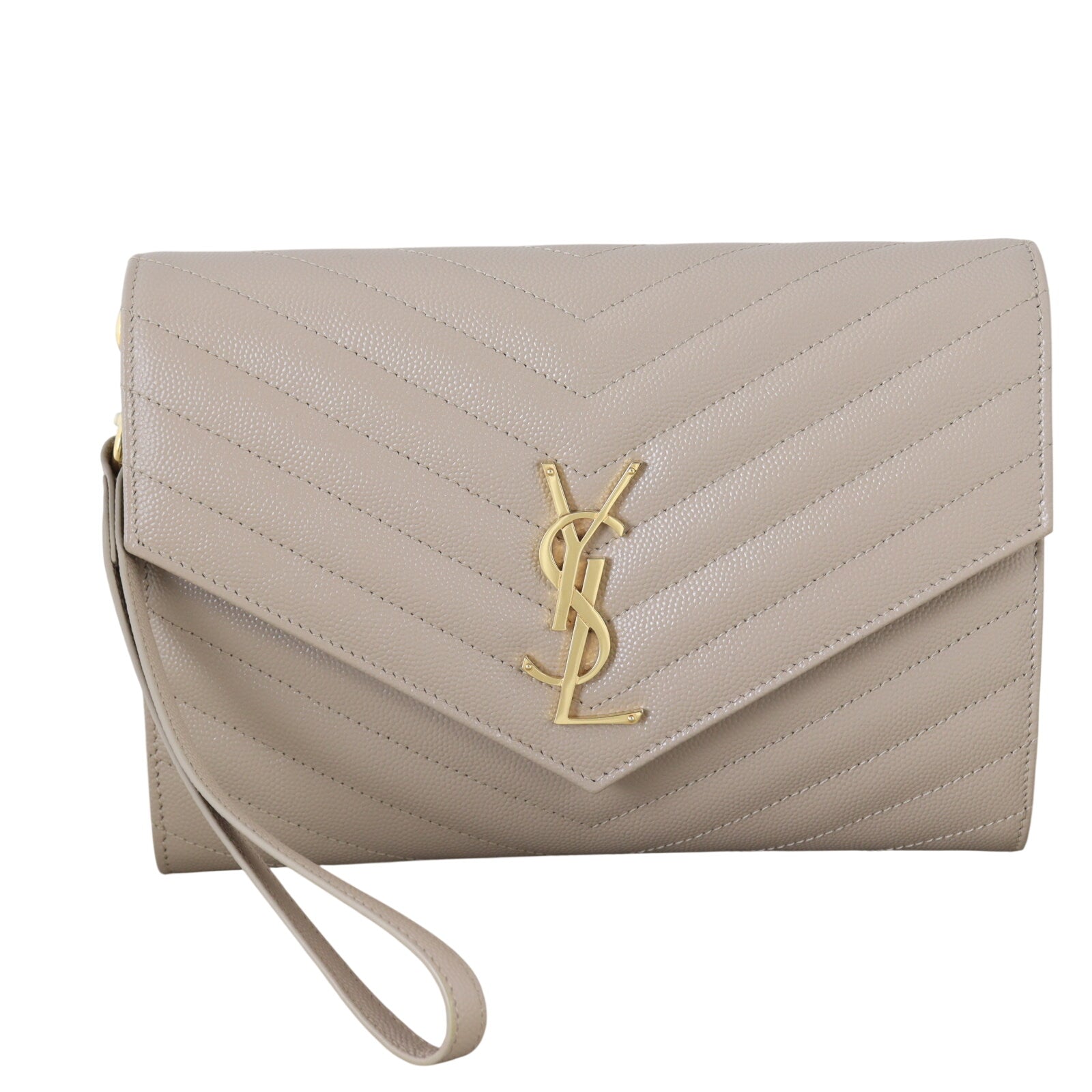 Saint Laurent Cassandre Flap Wristlet Pouch (beige)_IMG_8665.jpeg