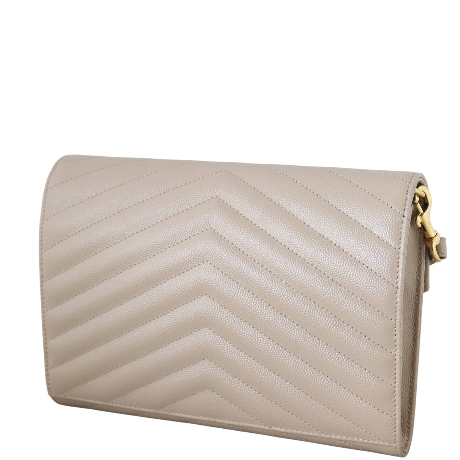 Saint Laurent Cassandre Flap Wristlet Pouch (beige)_IMG_8666.jpeg
