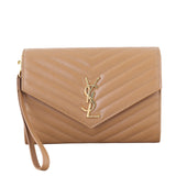 Saint Laurent Cassandre Flap Wristlet Pouch (brown)_IMG_8678.jpeg