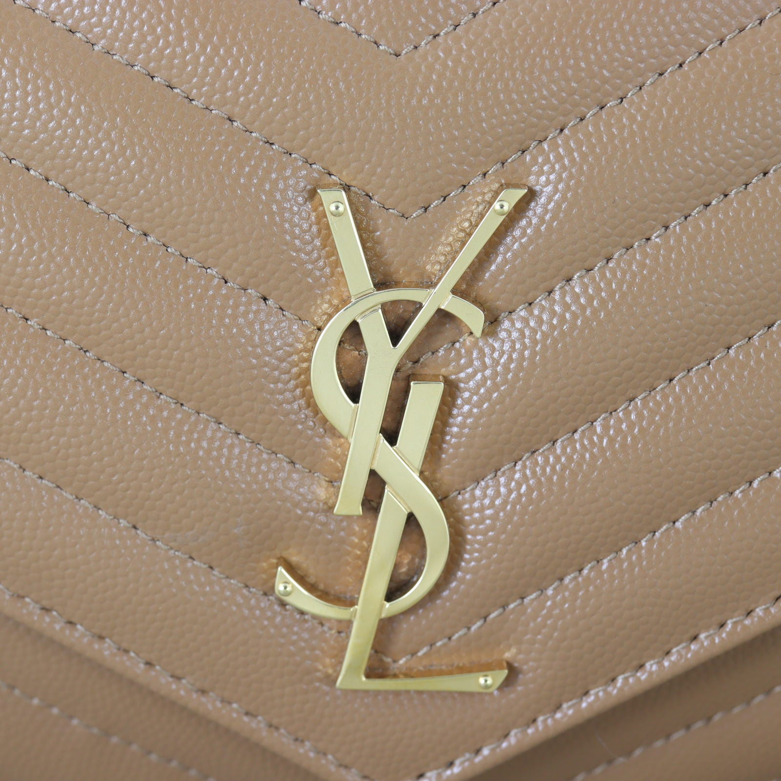 Saint Laurent Cassandre Flap Wristlet Pouch (brown)_IMG_8682.jpg