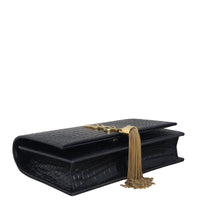 Saint Laurent Kate Tassel Chain Wallet Croc-Embossed_IMG_6854.jpeg