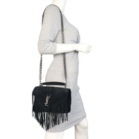 Saint Laurent Monogram Fringe Chain Bag Velvet_IMG_4795.jpeg