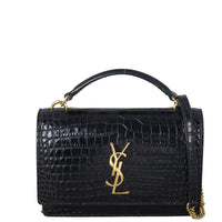 Saint Laurent Sunset Chain Wallet Croc Embossed (black)_IMG_7982.jpeg