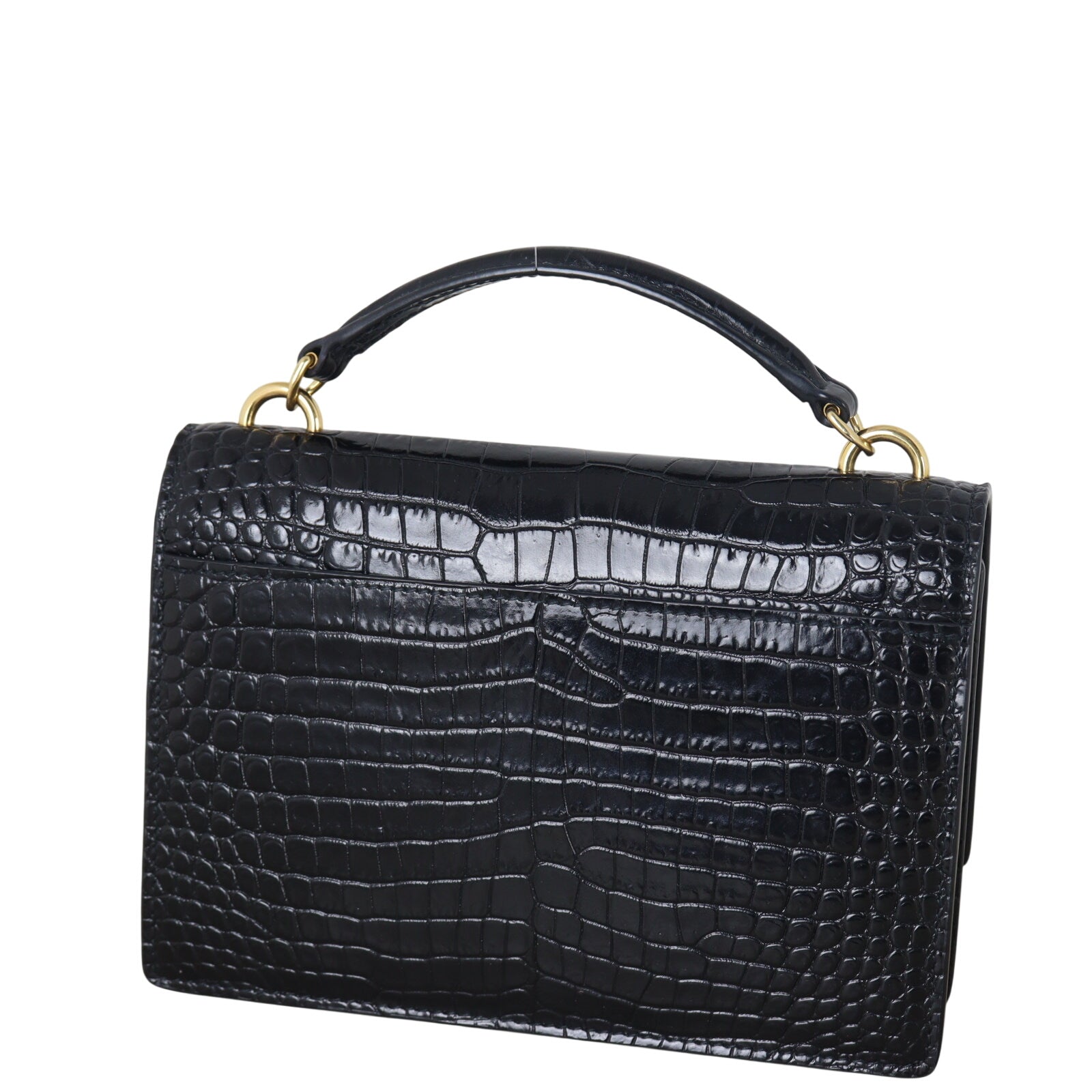 Saint Laurent Sunset Chain Wallet Croc Embossed (black)_IMG_7983.jpeg