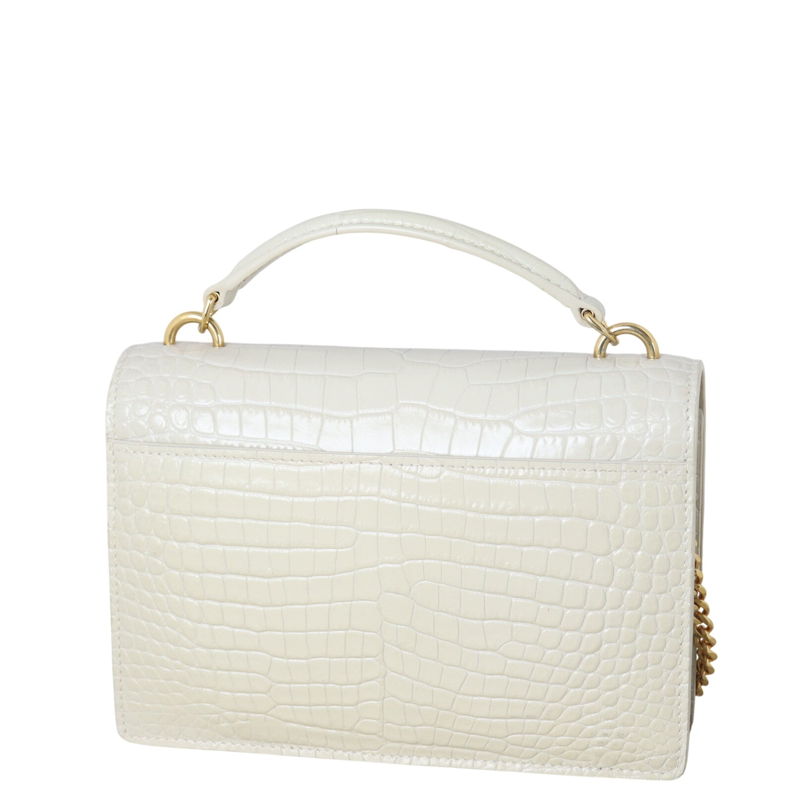 Saint Laurent Sunset Chain Wallet Croc Embossed (white)_IMG_7995.jpeg