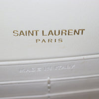 Saint Laurent Sunset Chain Wallet Croc Embossed (white)_IMG_8000.jpg