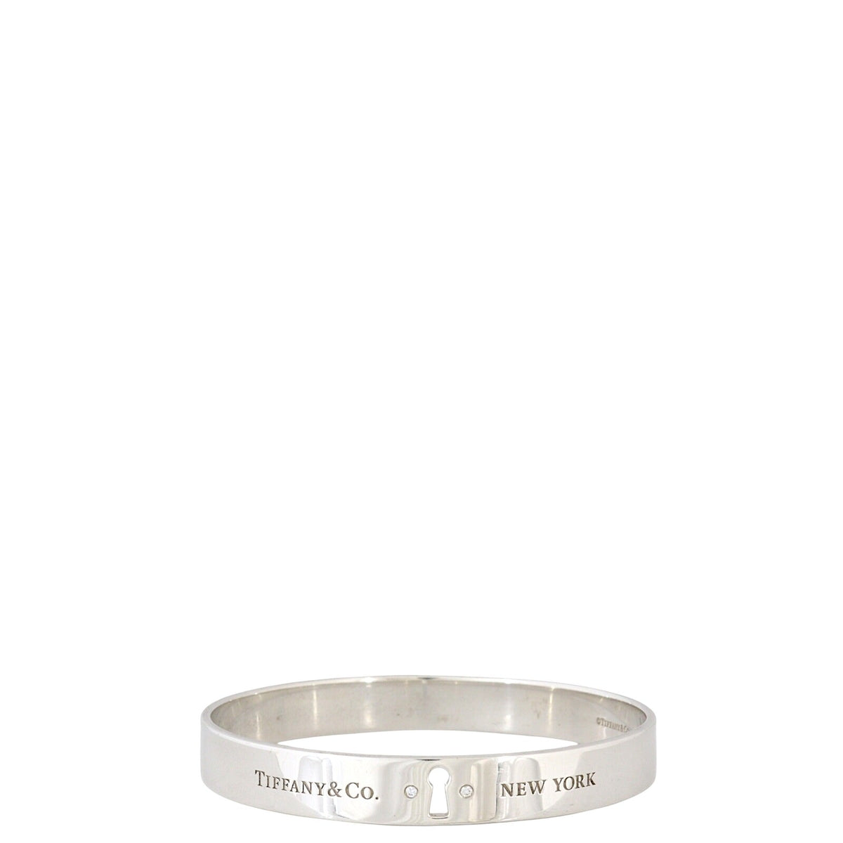 Tiffany & Co Keyhole Diamond Sterling Silver Bangle_IMG_9225.jpg