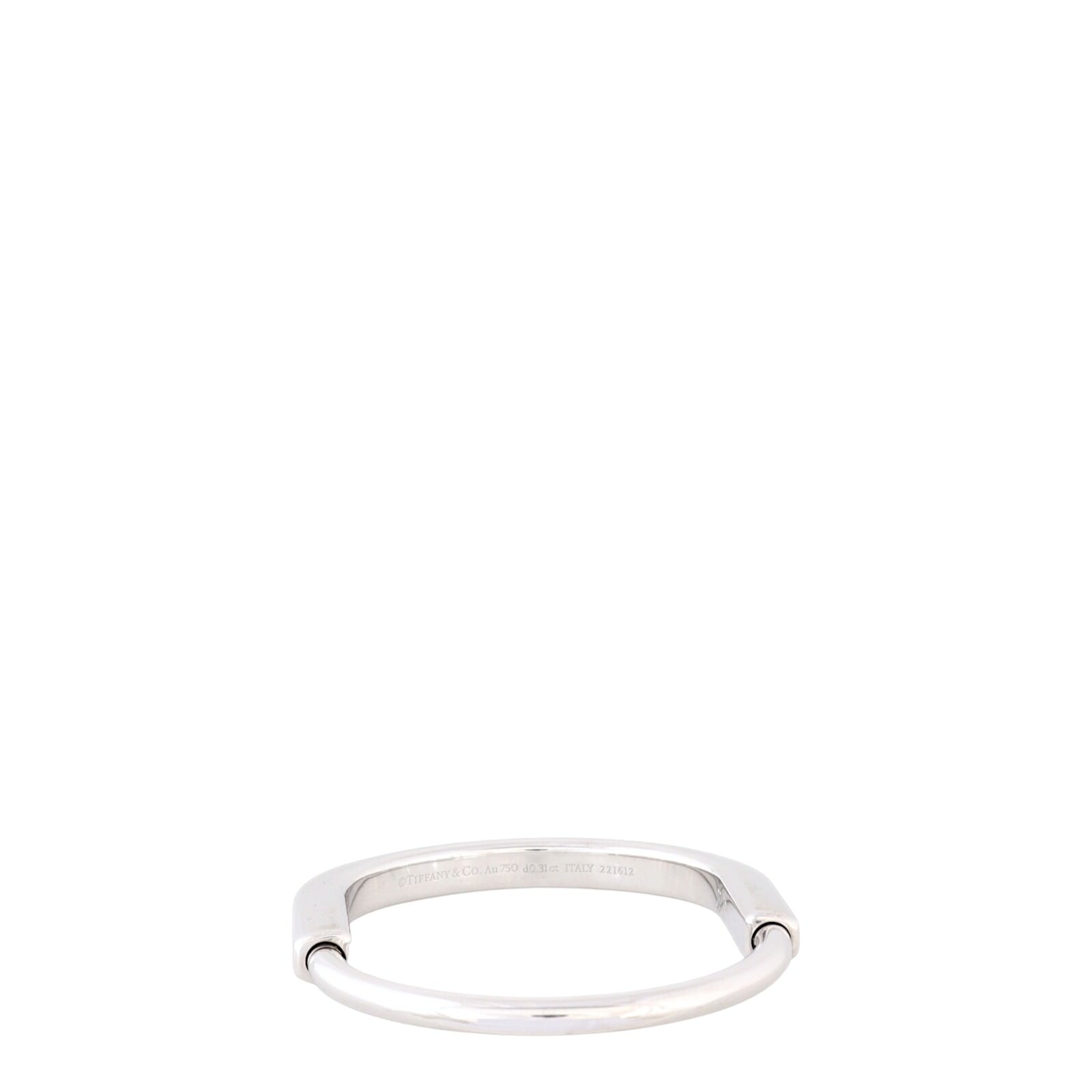 Tiffany & Co Lock Diamond Accents 18k White Gold Bangle_IMG_7693.jpg