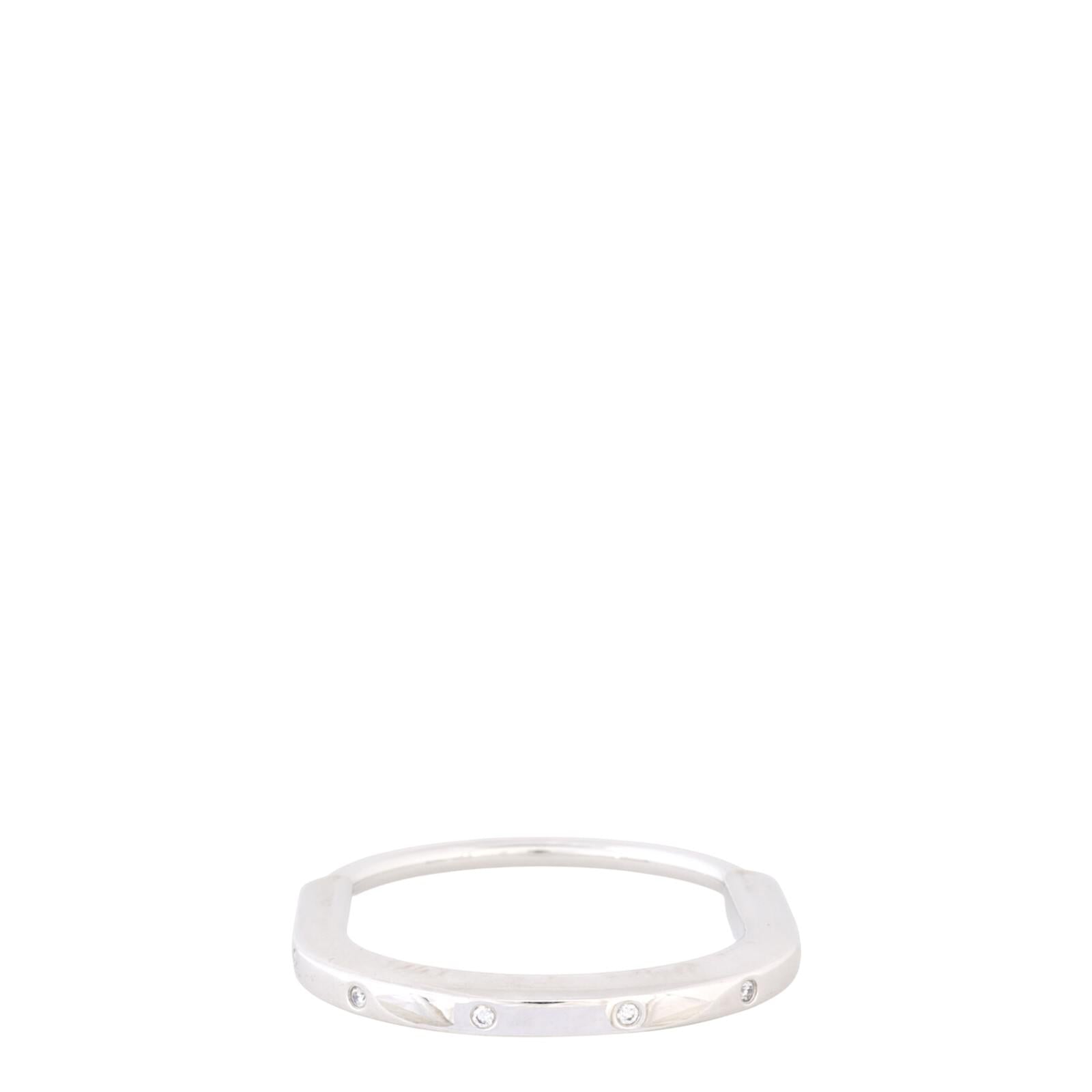 Tiffany & Co Lock Diamond Accents 18k White Gold Bangle_IMG_7696.jpg