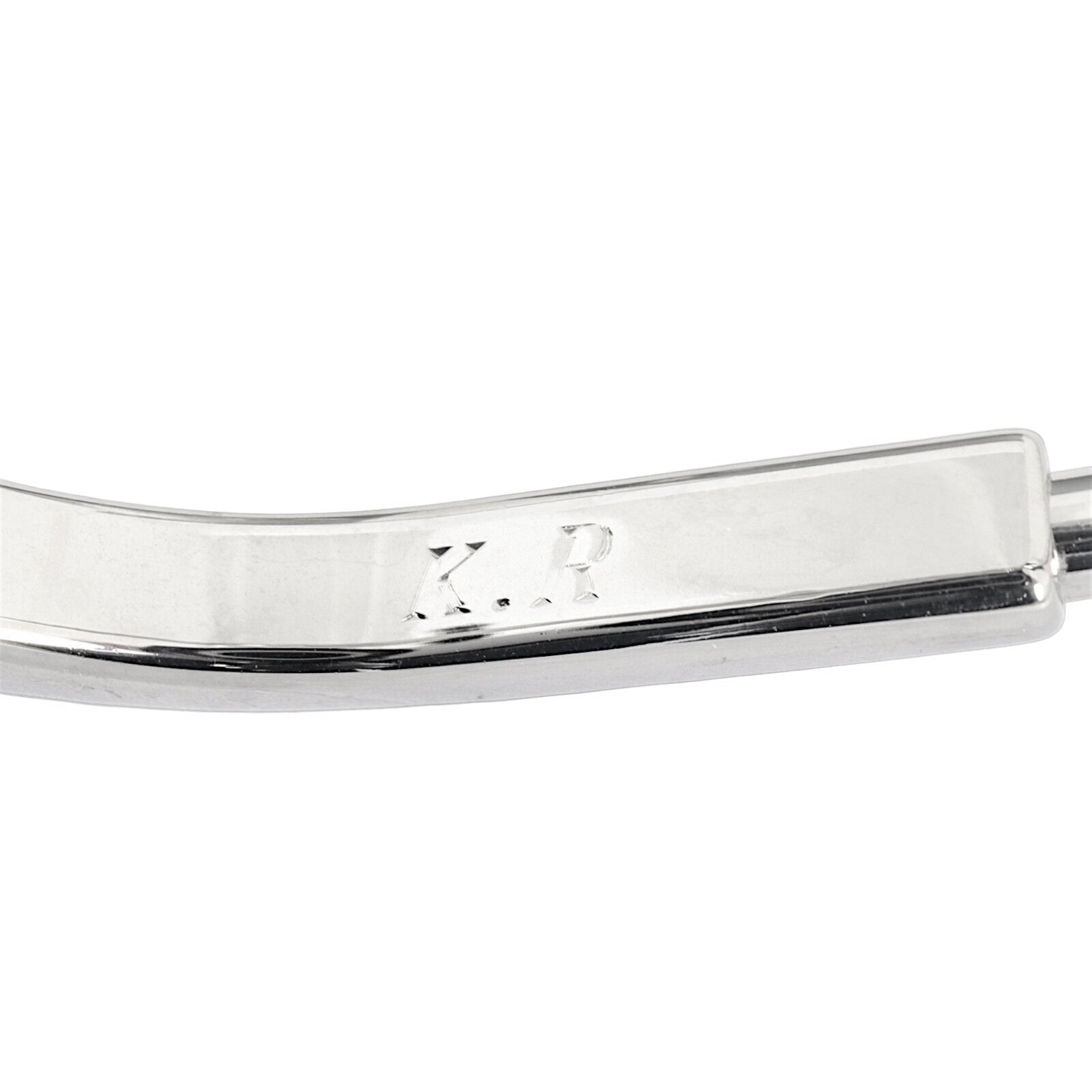 Tiffany & Co Lock Diamond Accents 18k White Gold Bangle