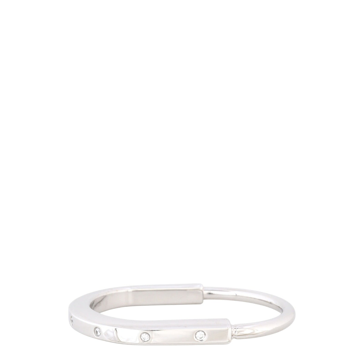 Tiffany & Co Lock Diamond Accents 18k White Gold Bangle_IMG_9246.jpg