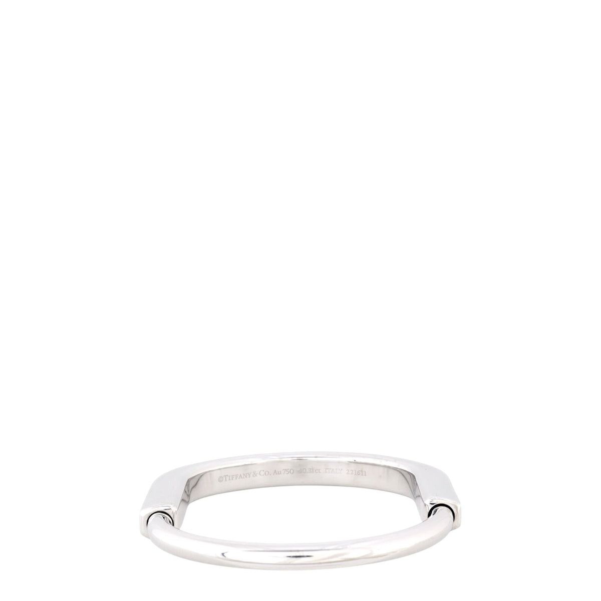 Tiffany & Co Lock Diamond Accents 18k White Gold Bangle_IMG_9250.jpg