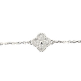 Van Cleef & Arpels Sweet Alhambra 6 Motif Diamond 18k White Gold Bracelet