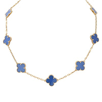 Van Cleef & Arpels Vintage Alhambra 10 Motif Agate 18k Yellow Necklace_IMG_5969.jpg
