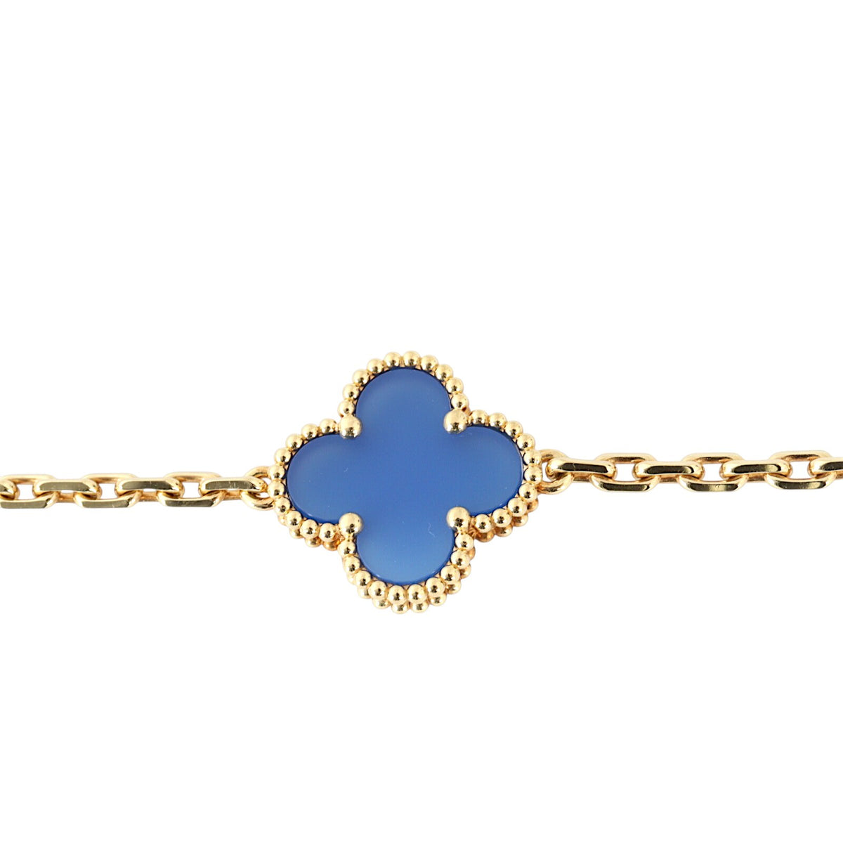 Van Cleef & Arpels Vintage Alhambra 10 Motif Agate 18k Yellow Necklace_IMG_5978.jpg