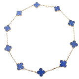 Van Cleef & Arpels Vintage Alhambra 10 Motif Agate 18k Yellow Necklace_IMG_5981.jpg