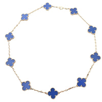 Van Cleef & Arpels Vintage Alhambra 10 Motif Agate 18k Yellow Necklace_IMG_5981.jpg