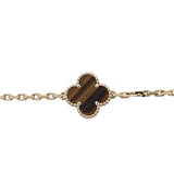 Van Cleef & Arpels Vintage Alhambra 10 Motif Tiger Eye 18k Yellow Necklace_IMG_5509.jpg