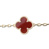 Van Cleef & Arpels Vintage Alhambra 5 Motif Carnelian 18k Yellow Gold Bracelet_IMG_2723.jpg