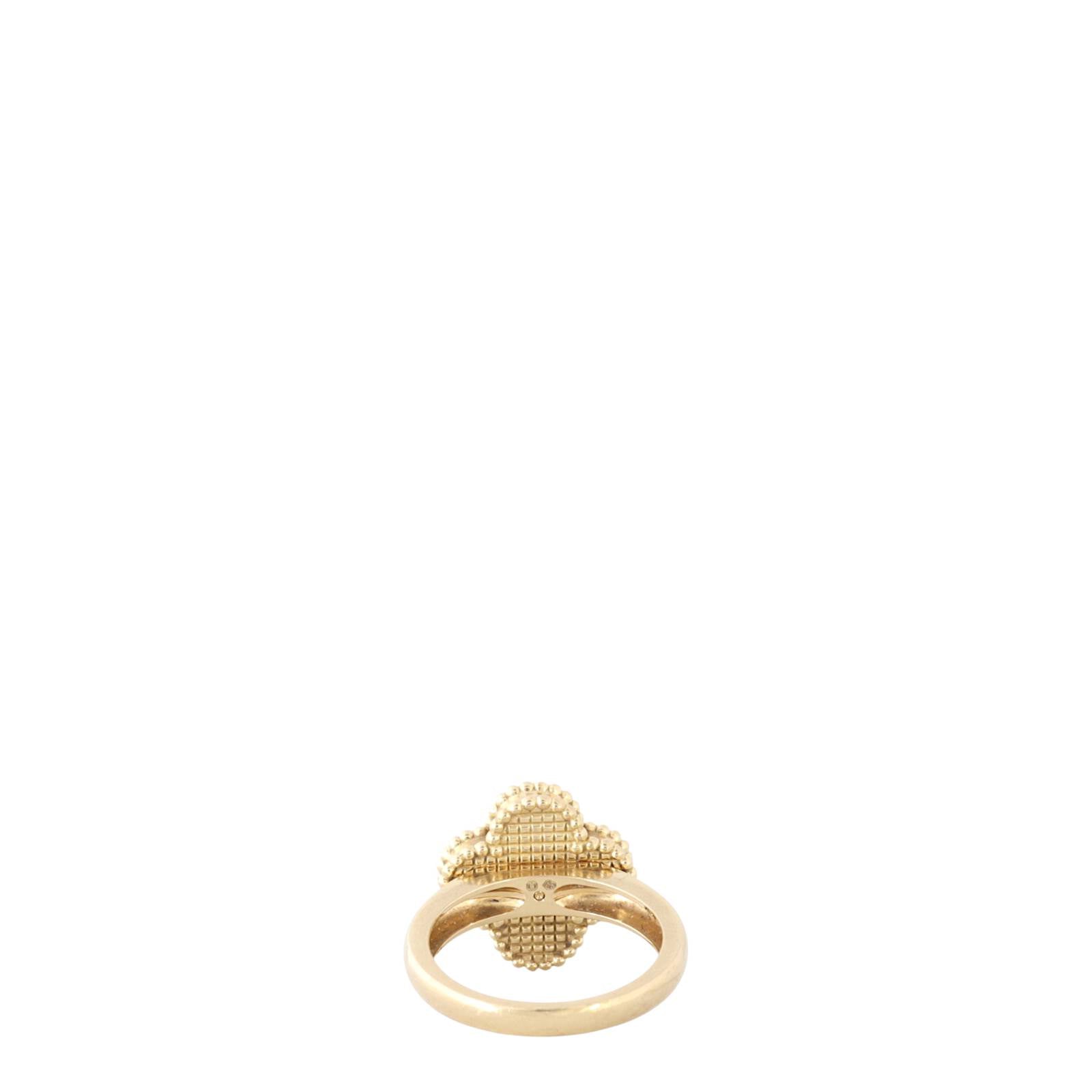 Van Cleef & Arpels Vintage Alhambra Diamond Onyx 18k Yellow Gold Ring_IMG_6111.jpg