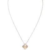 Van Cleef & Arpels Vintage Alhambra Guilloche Diamond 18k White and Rose Gold Necklace Limited Edition Holiday 2024_IMG_6008.jpg