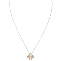 Van Cleef & Arpels Vintage Alhambra Guilloche Diamond 18k White and Rose Gold Necklace Limited Edition Holiday 2024_IMG_6008.jpg